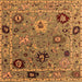 Square Oriental Orange Industrial Rug, urb2836org