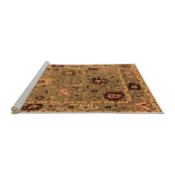 Sideview of Machine Washable Oriental Orange Industrial Area Rugs, wshurb2836org