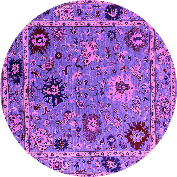 Round Oriental Pink Industrial Rug, urb2836pnk