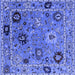 Square Oriental Blue Industrial Rug, urb2836blu