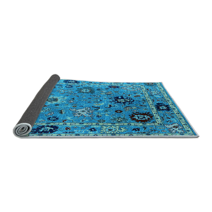 Sideview of Oriental Light Blue Industrial Rug, urb2836lblu