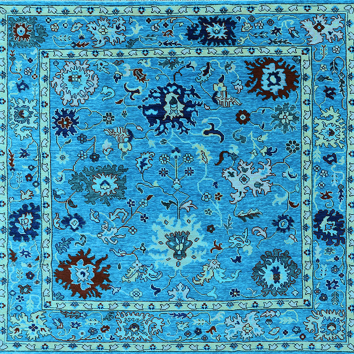Square Oriental Light Blue Industrial Rug, urb2836lblu