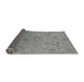 Sideview of Mid-Century Modern Silver Gray Oriental Rug, urb2837