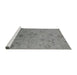 Sideview of Machine Washable Industrial Modern Silver Gray Rug, wshurb2837