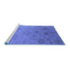 Sideview of Machine Washable Oriental Blue Industrial Rug, wshurb2837blu