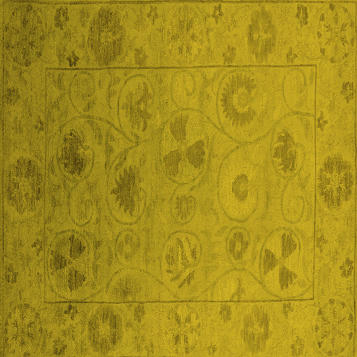Square Oriental Yellow Industrial Rug, urb2837yw