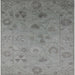 Square Machine Washable Industrial Modern Silver Gray Rug, wshurb2837