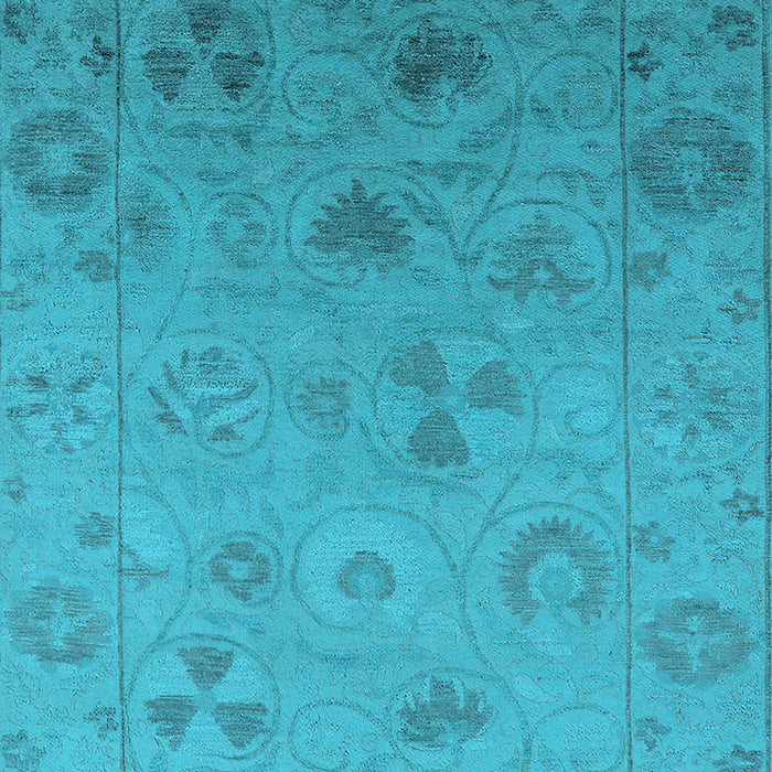 Machine Washable Oriental Light Blue Industrial Rug, wshurb2837lblu