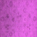 Square Machine Washable Oriental Pink Industrial Rug, wshurb2837pnk