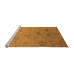 Sideview of Machine Washable Oriental Orange Industrial Area Rugs, wshurb2837org