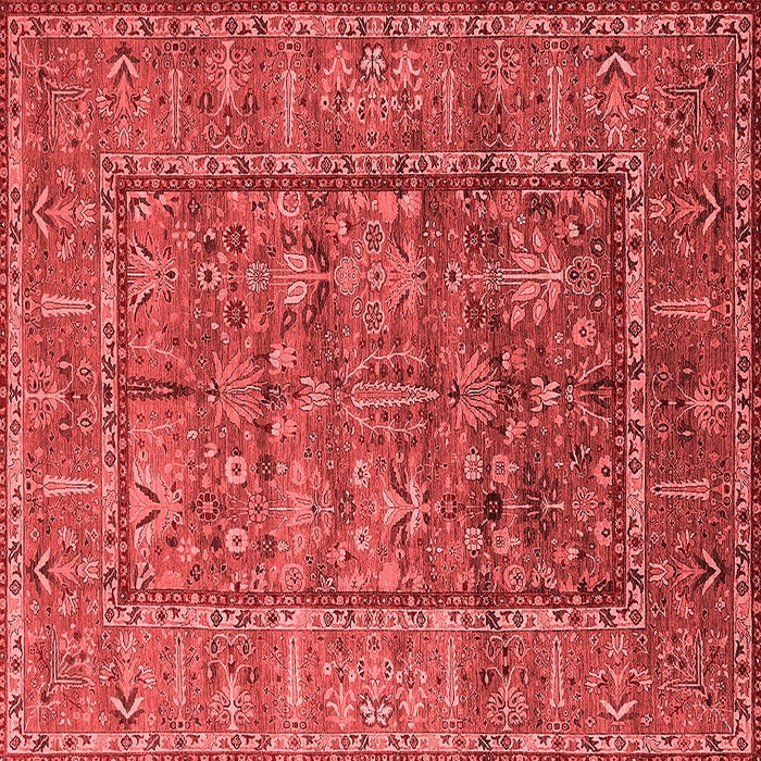 Machine Washable Oriental Red Industrial Rug, wshurb2838red