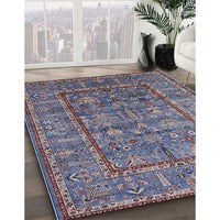 Mid-Century Modern Plum Purple Oriental Rug, urb2838