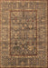 Machine Washable Oriental Brown Industrial Rug, wshurb2838brn