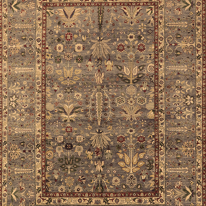 Machine Washable Oriental Brown Industrial Rug, wshurb2838brn