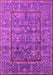 Machine Washable Oriental Pink Industrial Rug, wshurb2838pnk