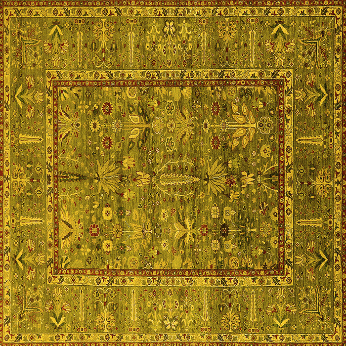 Square Oriental Yellow Industrial Rug, urb2838yw