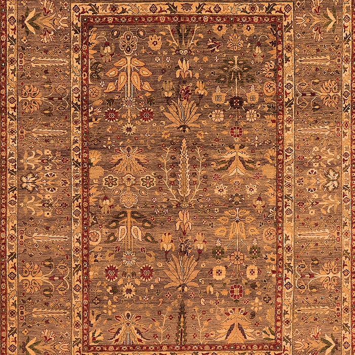 Machine Washable Oriental Orange Industrial Area Rugs, wshurb2838org