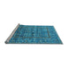 Sideview of Machine Washable Oriental Light Blue Industrial Rug, wshurb2838lblu