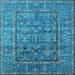 Square Oriental Light Blue Industrial Rug, urb2838lblu