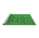 Sideview of Machine Washable Oriental Green Industrial Area Rugs, wshurb2838grn