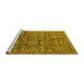 Sideview of Machine Washable Oriental Yellow Industrial Rug, wshurb2838yw