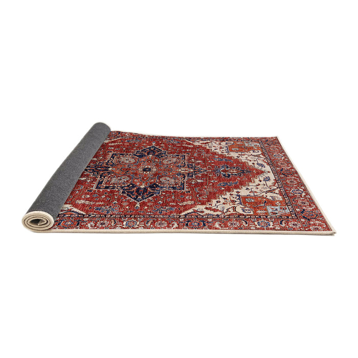 Sideview of Mid-Century Modern Red Persian Rug, urb2839