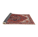 Sideview of Mid-Century Modern Red Persian Rug, urb2839