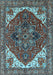 Machine Washable Persian Light Blue Traditional Rug, wshurb2839lblu