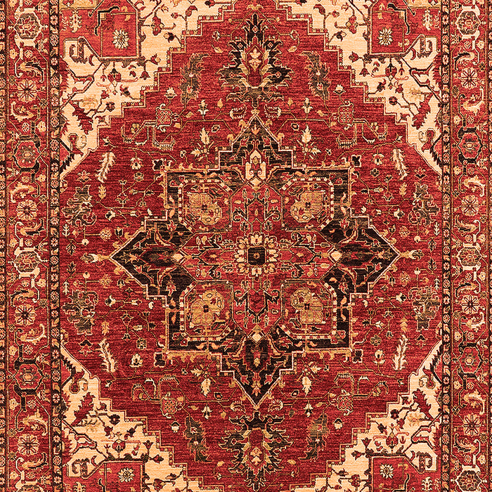 Machine Washable Persian Orange Traditional Area Rugs, wshurb2839org
