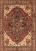 Machine Washable Persian Brown Traditional Rug, wshurb2839brn
