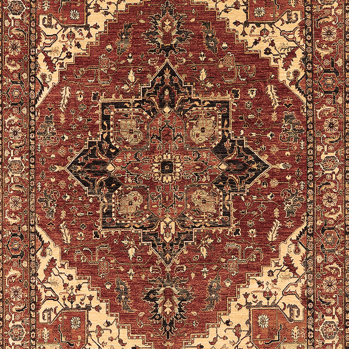Machine Washable Persian Brown Traditional Rug, wshurb2839brn