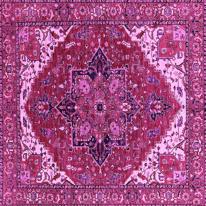Square Persian Pink Traditional Rug, urb2839pnk