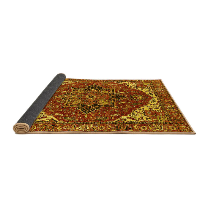 Sideview of Persian Yellow Traditional Rug, urb2839yw
