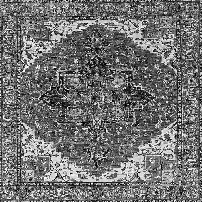 Square Machine Washable Persian Gray Traditional Rug, wshurb2839gry