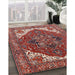 Mid-Century Modern Red Persian Rug in Family Room, urb2839
