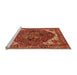 Sideview of Machine Washable Persian Orange Traditional Area Rugs, wshurb2839org