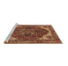 Sideview of Machine Washable Persian Brown Traditional Rug, wshurb2839brn