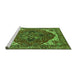 Sideview of Machine Washable Persian Green Traditional Area Rugs, wshurb2839grn