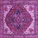 Square Persian Purple Traditional Rug, urb2839pur
