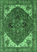 Machine Washable Persian Emerald Green Traditional Area Rugs, wshurb2839emgrn