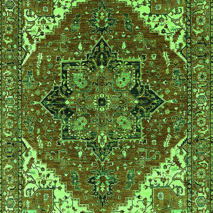 Machine Washable Persian Green Traditional Area Rugs, wshurb2839grn
