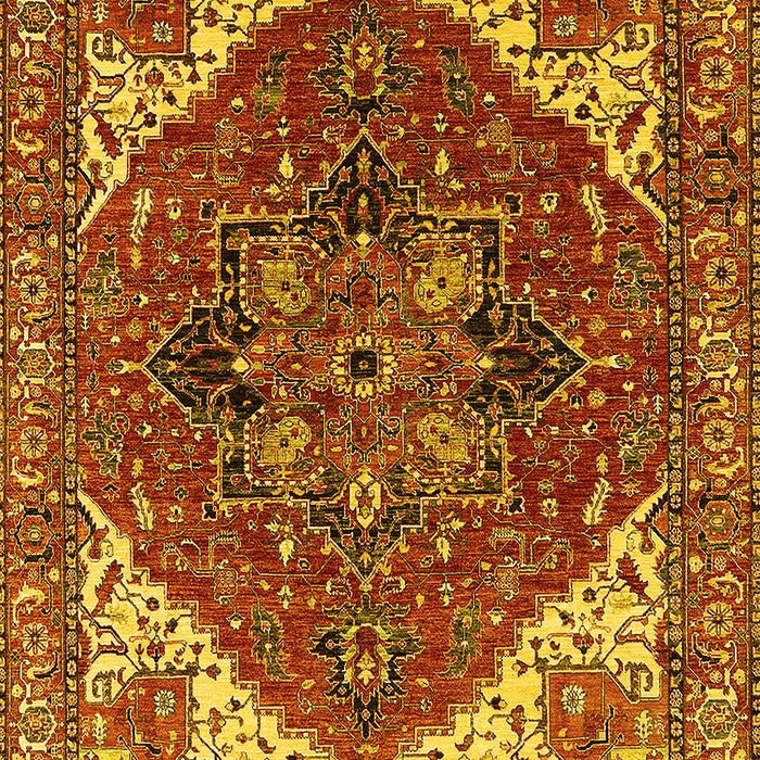Machine Washable Persian Yellow Traditional Rug, wshurb2839yw