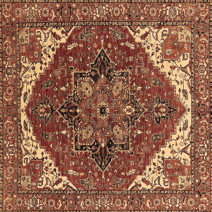 Square Persian Brown Traditional Rug, urb2839brn