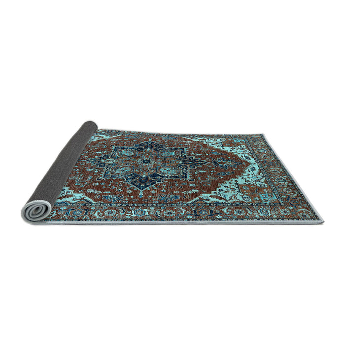 Sideview of Persian Light Blue Traditional Rug, urb2839lblu