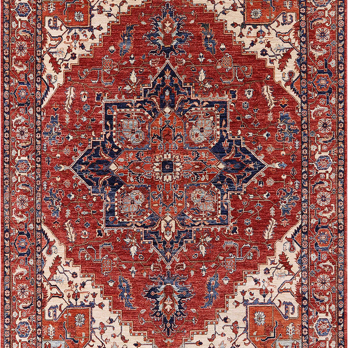 Machine Washable Industrial Modern Tomato Red Rug, wshurb2839