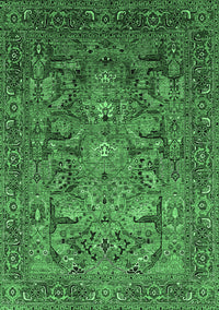 Oriental Emerald Green Traditional Rug, urb2840emgrn