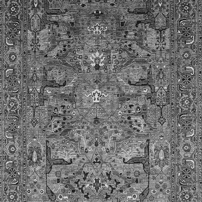 Machine Washable Oriental Gray Traditional Rug, wshurb2840gry