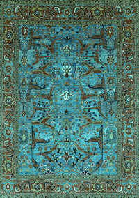 Oriental Turquoise Traditional Rug, urb2840turq