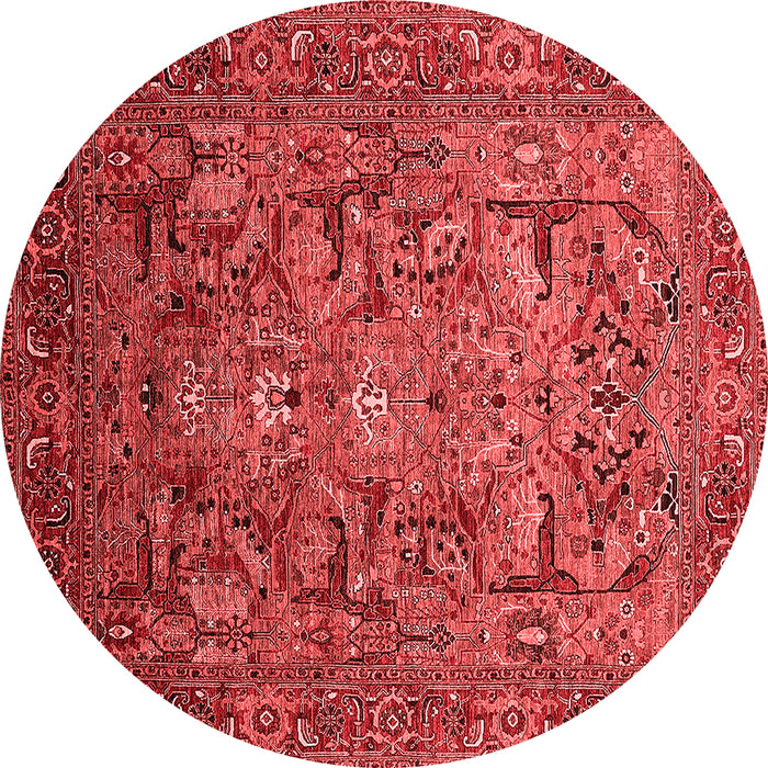 Machine Washable Oriental Red Traditional Rug, wshurb2840red