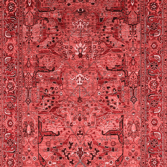 Machine Washable Oriental Red Traditional Rug, wshurb2840red